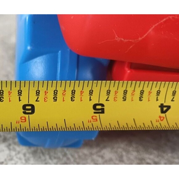 Playskool Cushy Cruisin Fire Truck with Blue Wheels 9"x8"x6" Chunky Vinyl - Picture 7 of 7